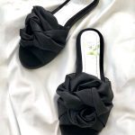 صندل دخترانه مشکی مدل رز