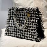 کیف مجلسی سفید مشکی