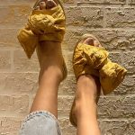 صندل خردلی زنانه