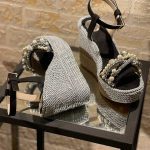 صندل لژدار طوسی مشکی